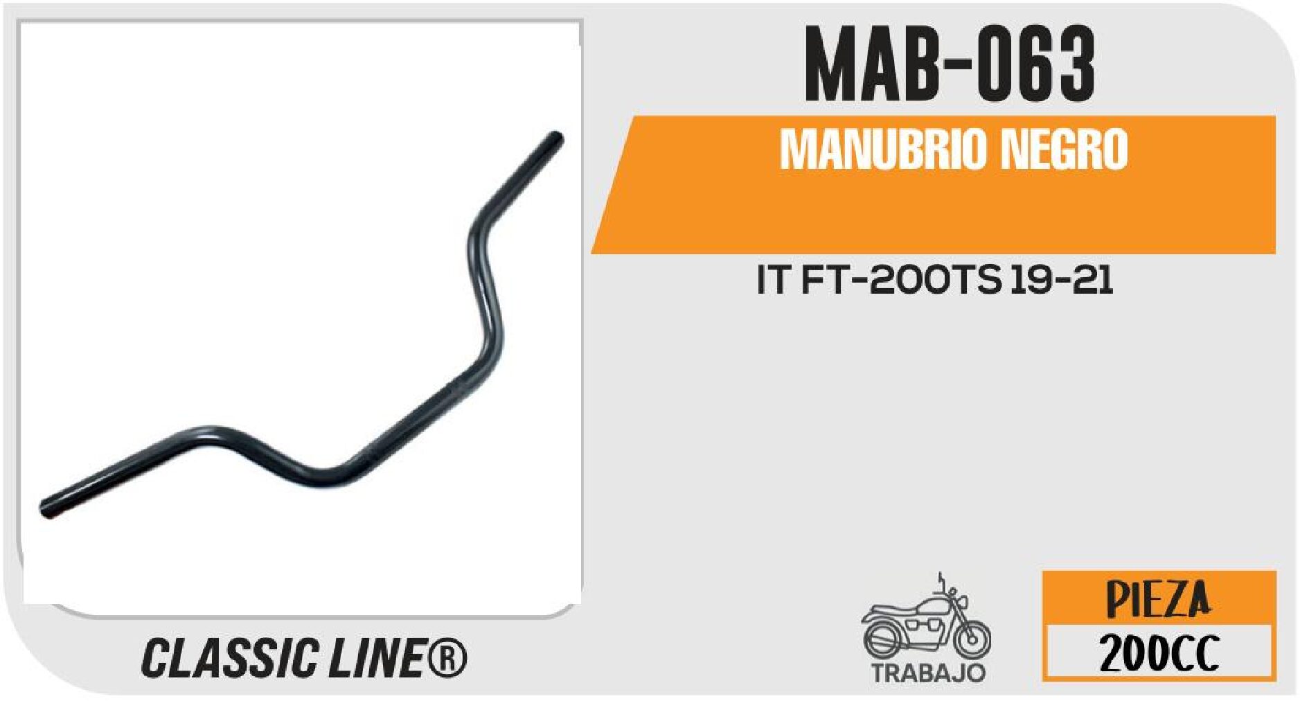 MANUBRIO NEGRO / MAB-063