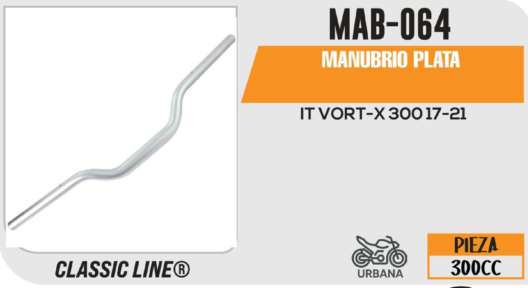 MANUBRIO PLATA / MAB-064