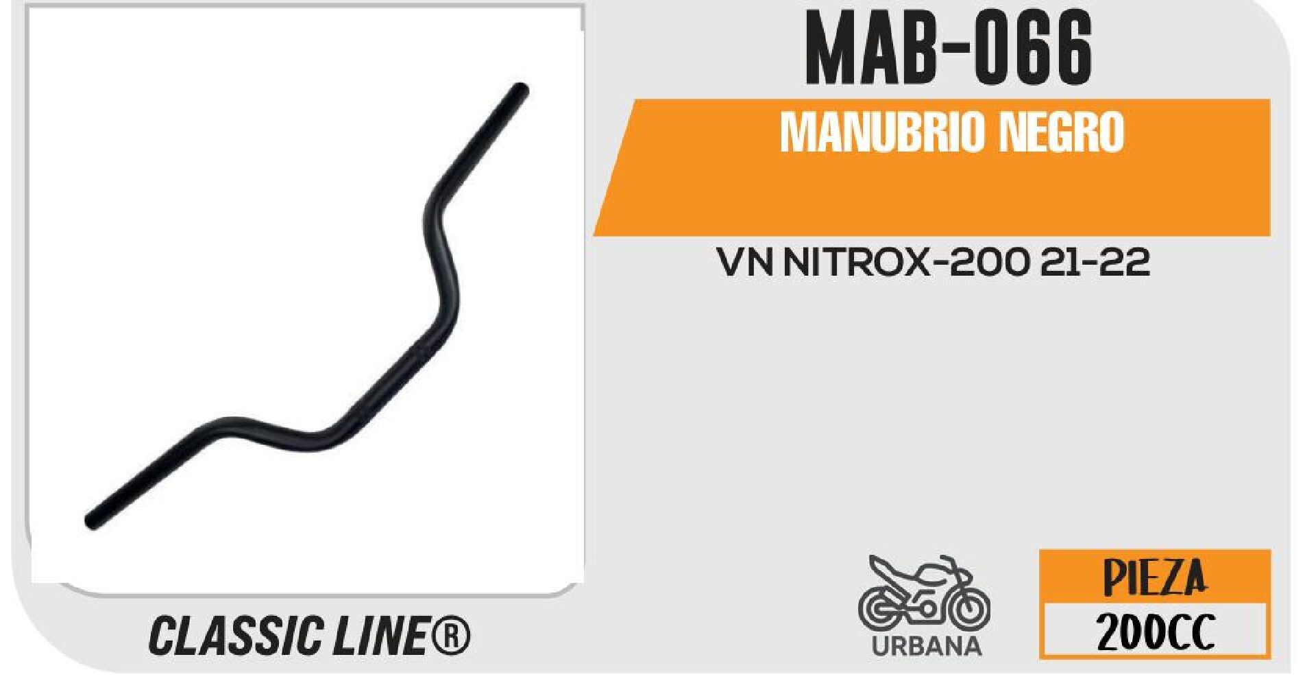 MANUBRIO NEGRO / MAB-066