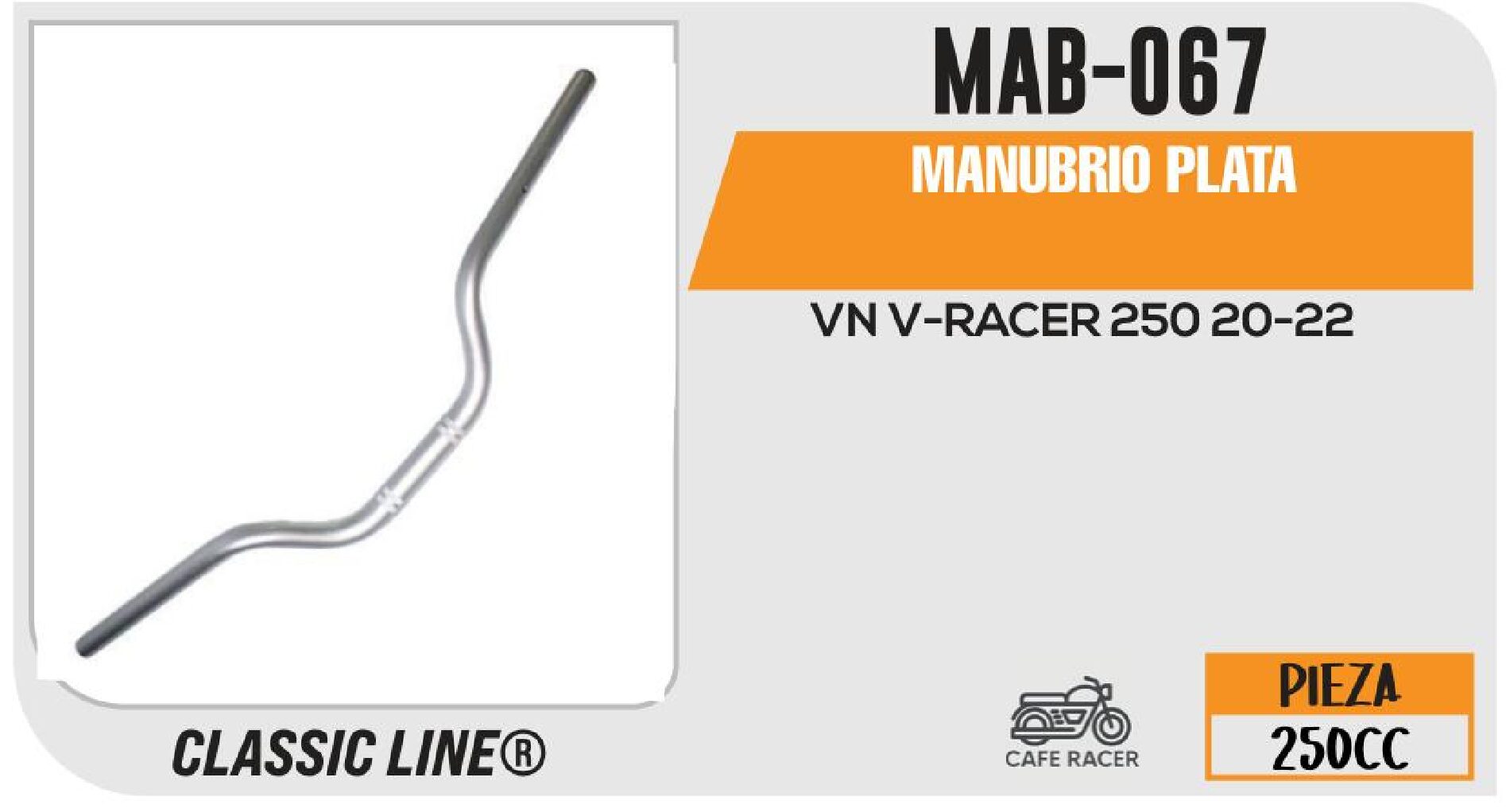 MANUBRIO PLATA / MAB-067
