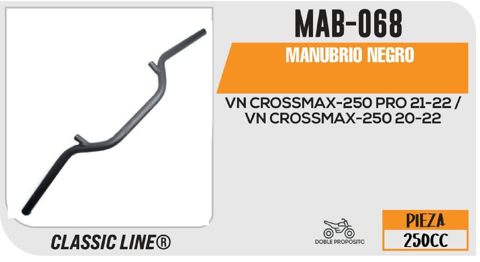 MANUBRIO NEGRO / MAB-068