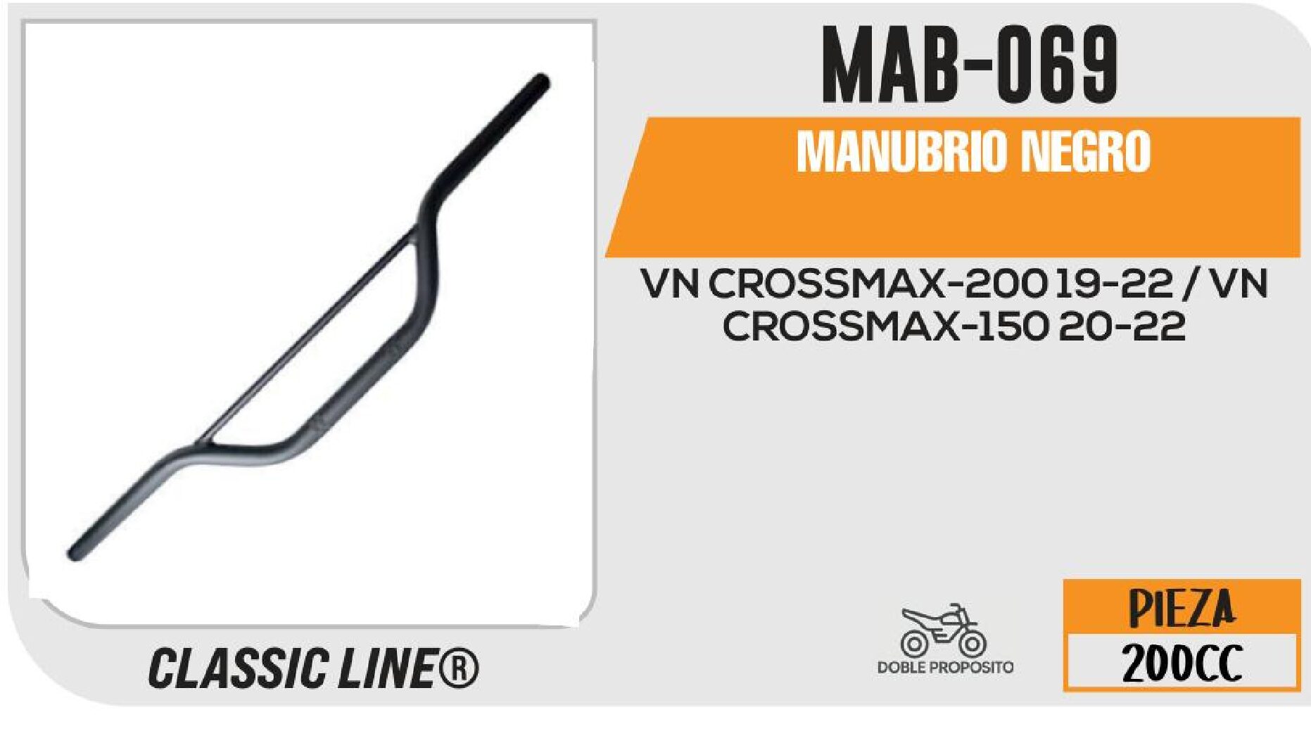MANUBRIO NEGRO / MAB-069