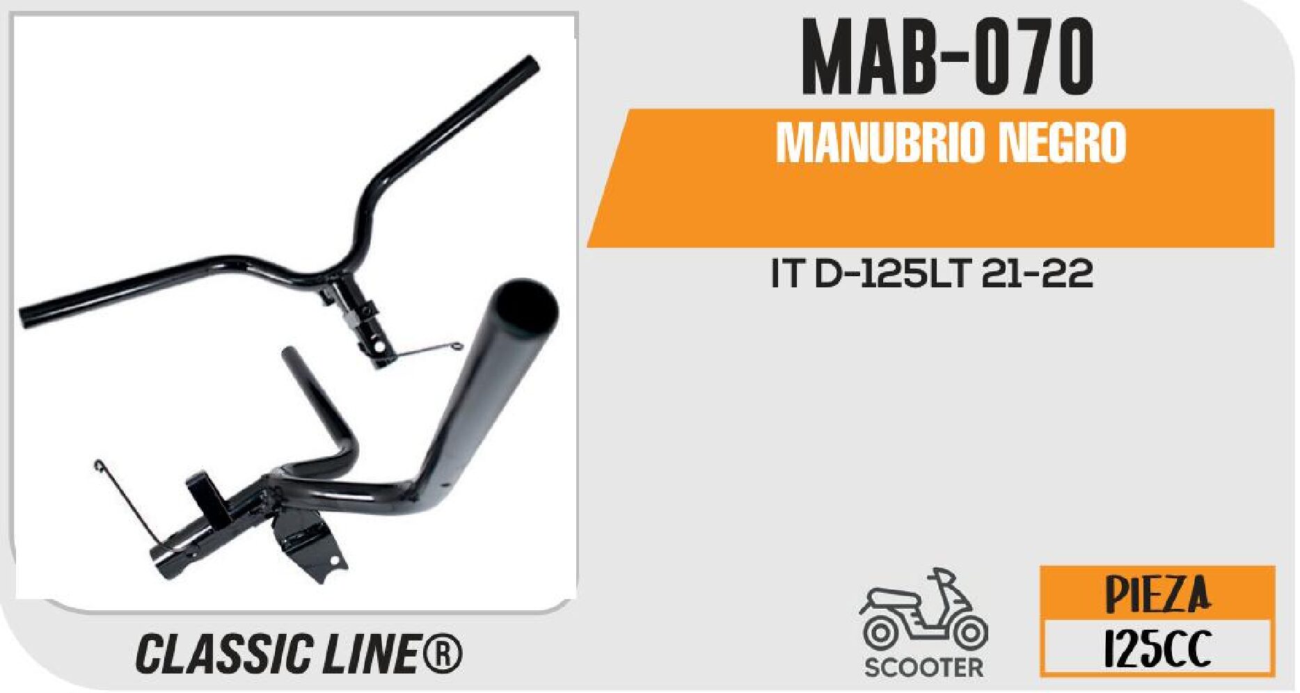 MANUBRIO NEGRO / MAB-070
