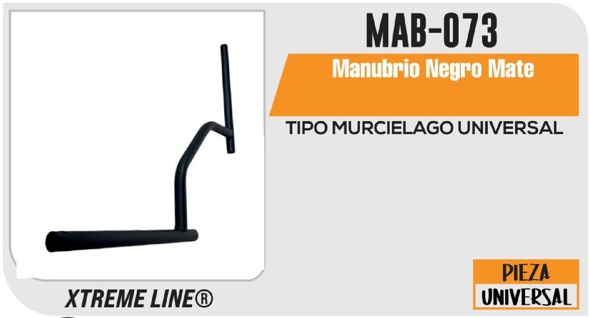 Manubrio Negro Mate / MAB-073
