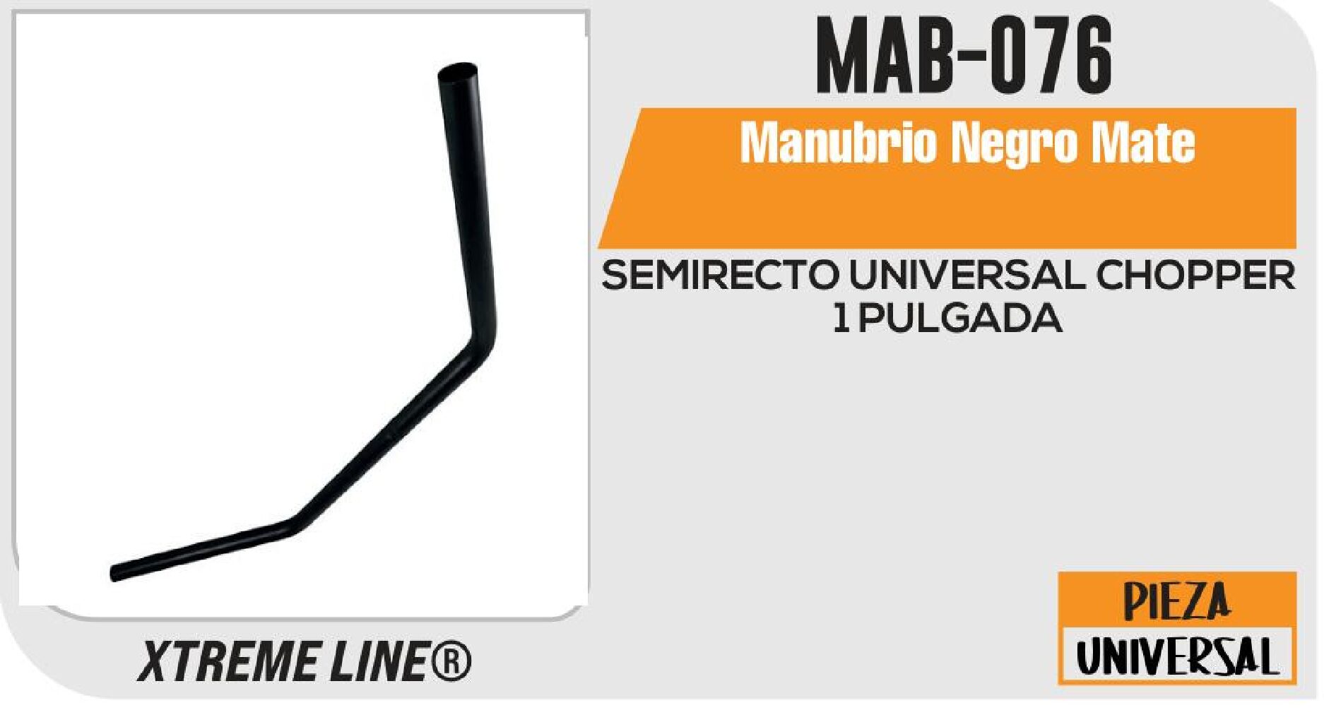 MANUBRIO NEGRO MATE / MAB-076