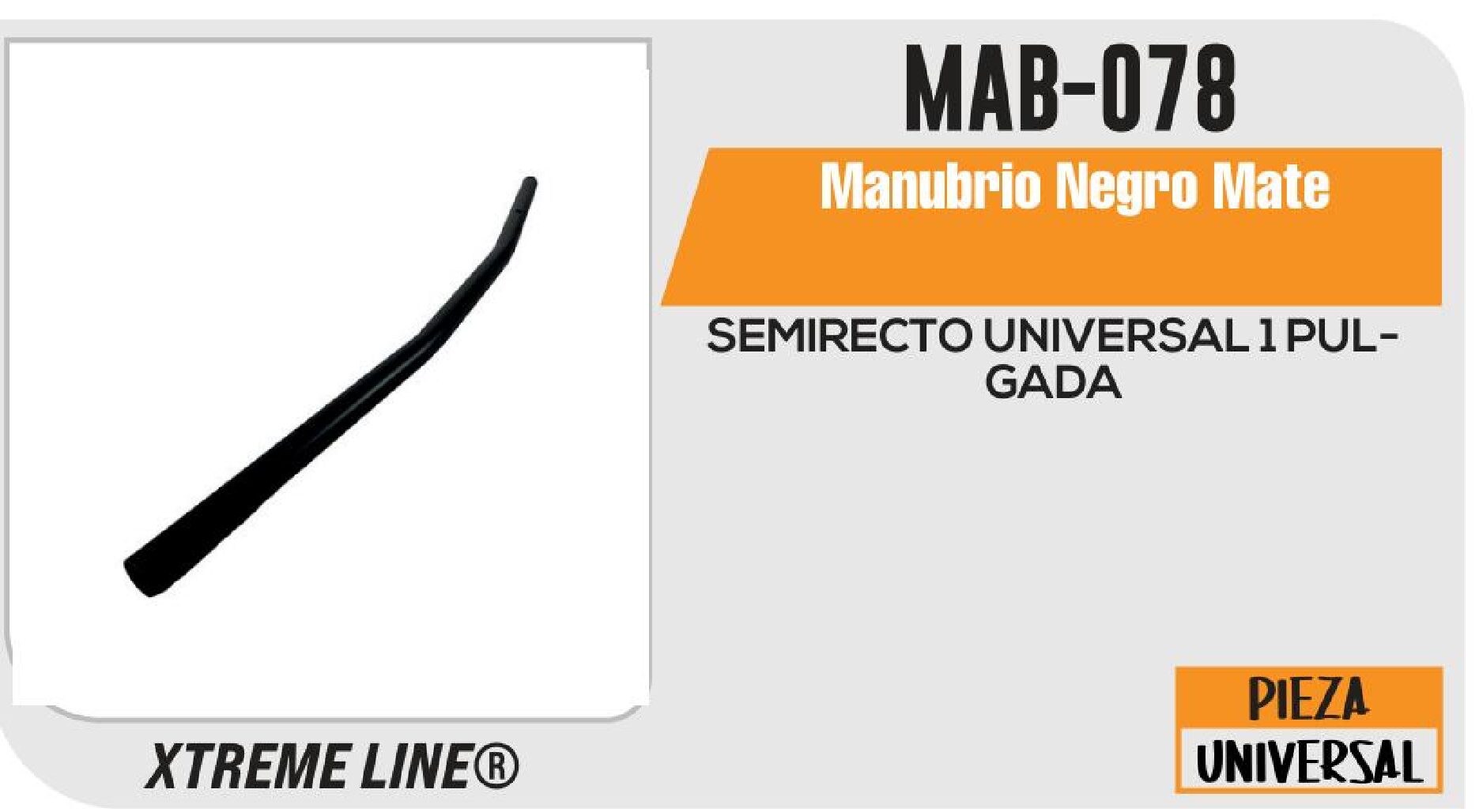 MANUBRIO NEGRO MATE / MAB-078