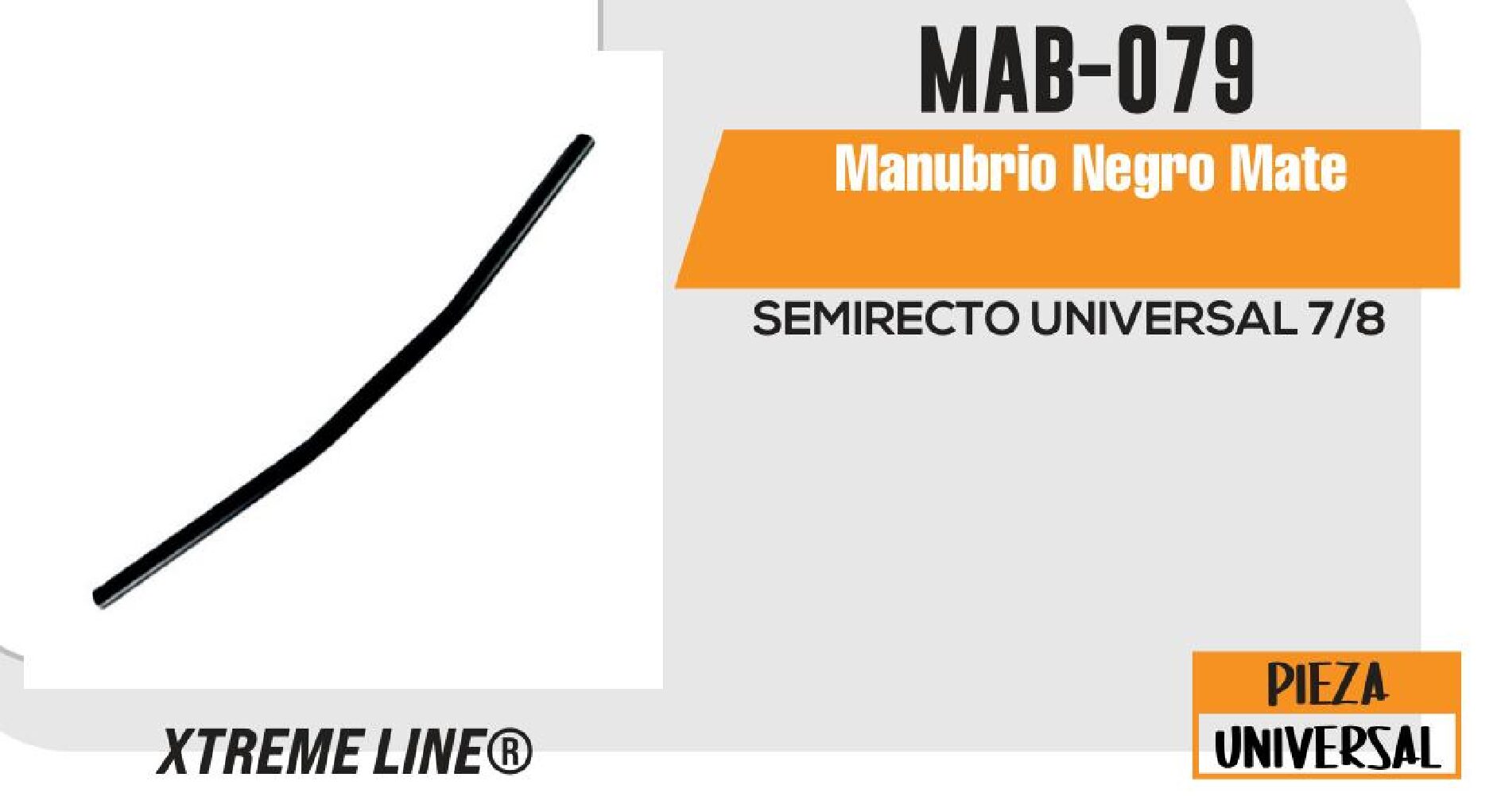 BIKERS - MANUBRIO NEGRO MATE / MAB-079