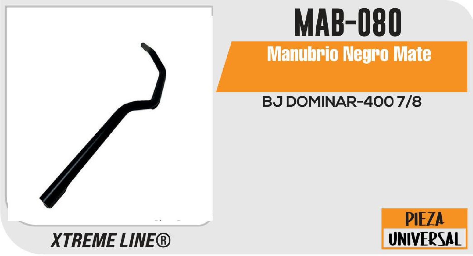 MANUBRIO NEGRO MATE / MAB-080