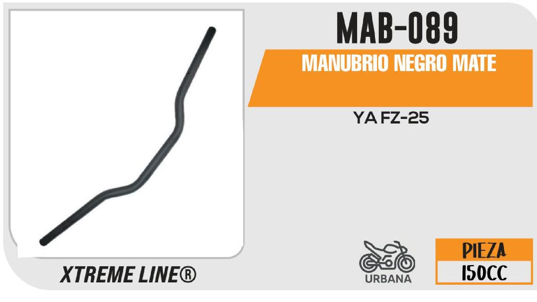 MANUBRIO NEGRO MATE / MAB-089