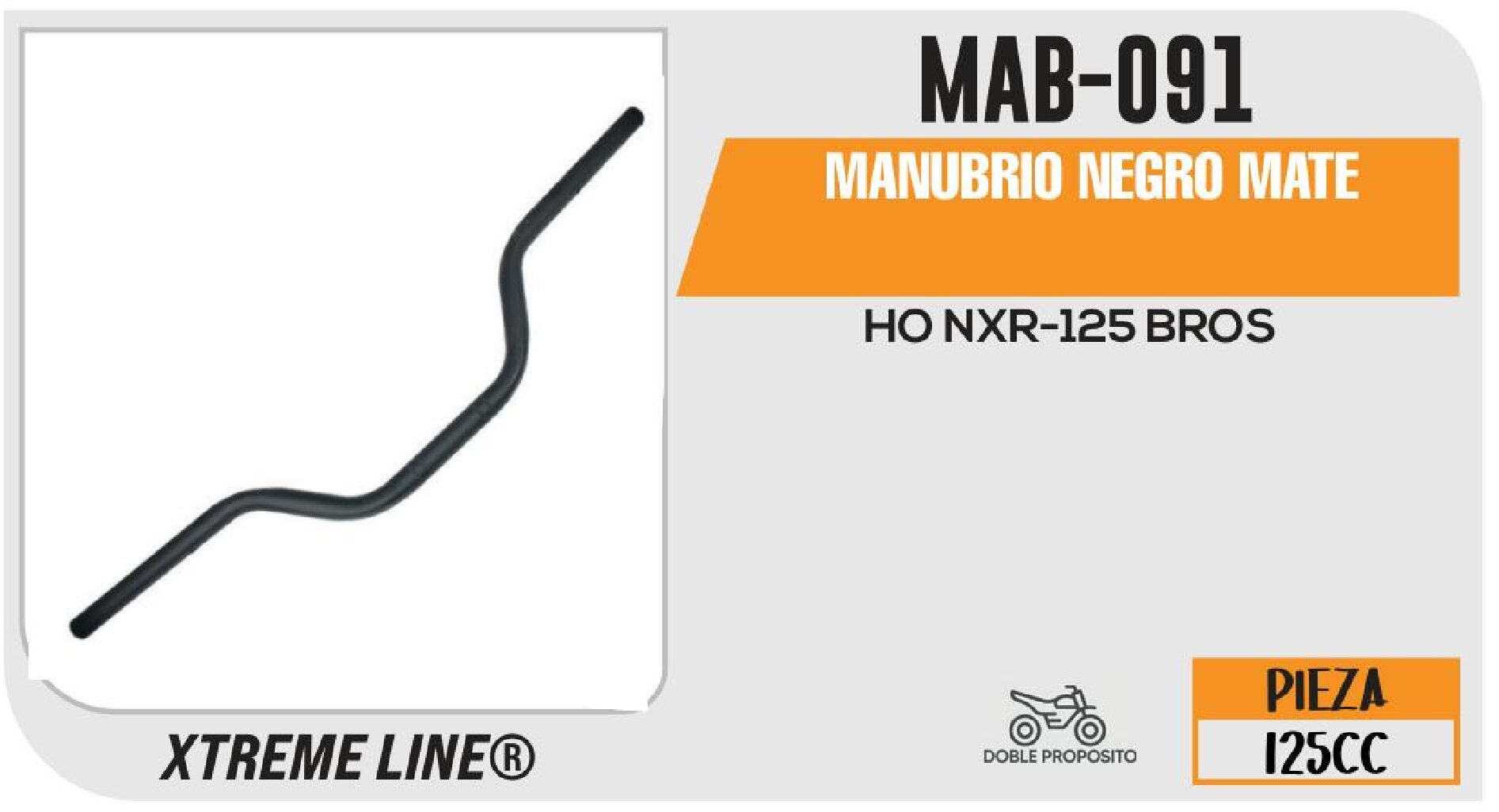 MANUBRIO NEGRO MATE / MAB-091
