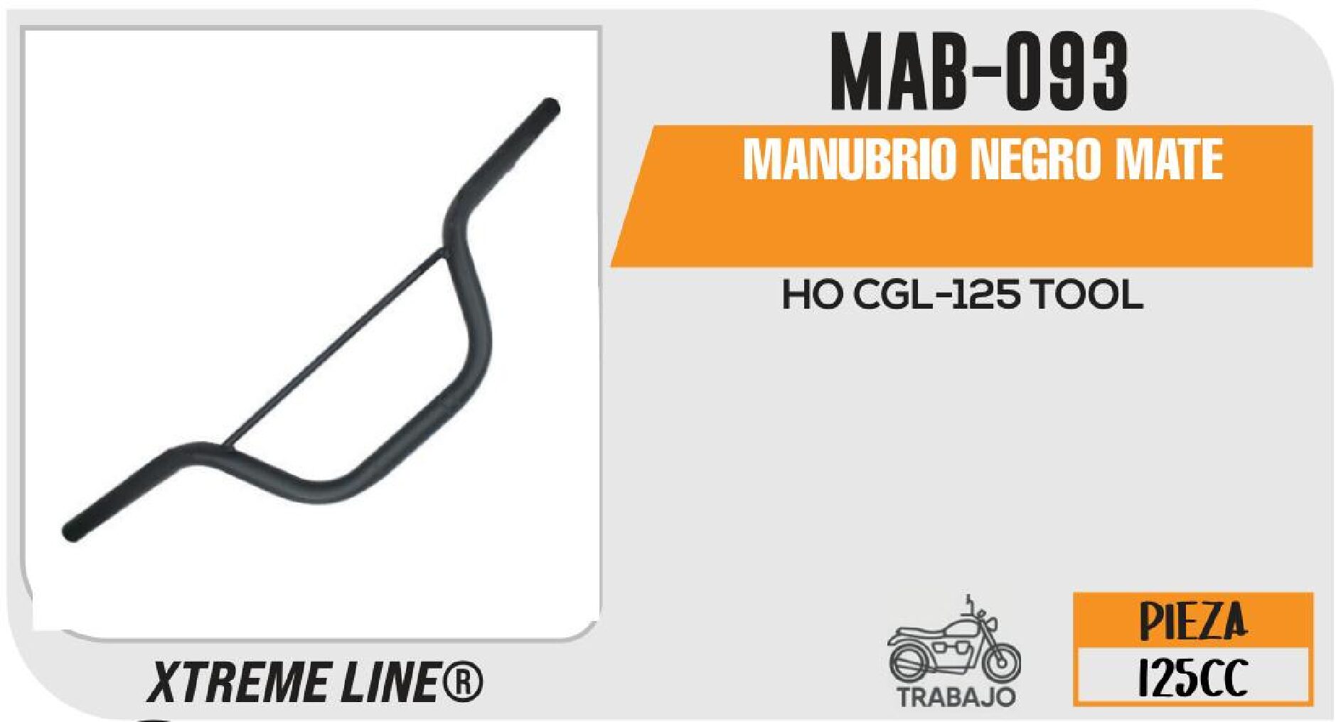 MANUBRIO NEGRO MATE / MAB-093