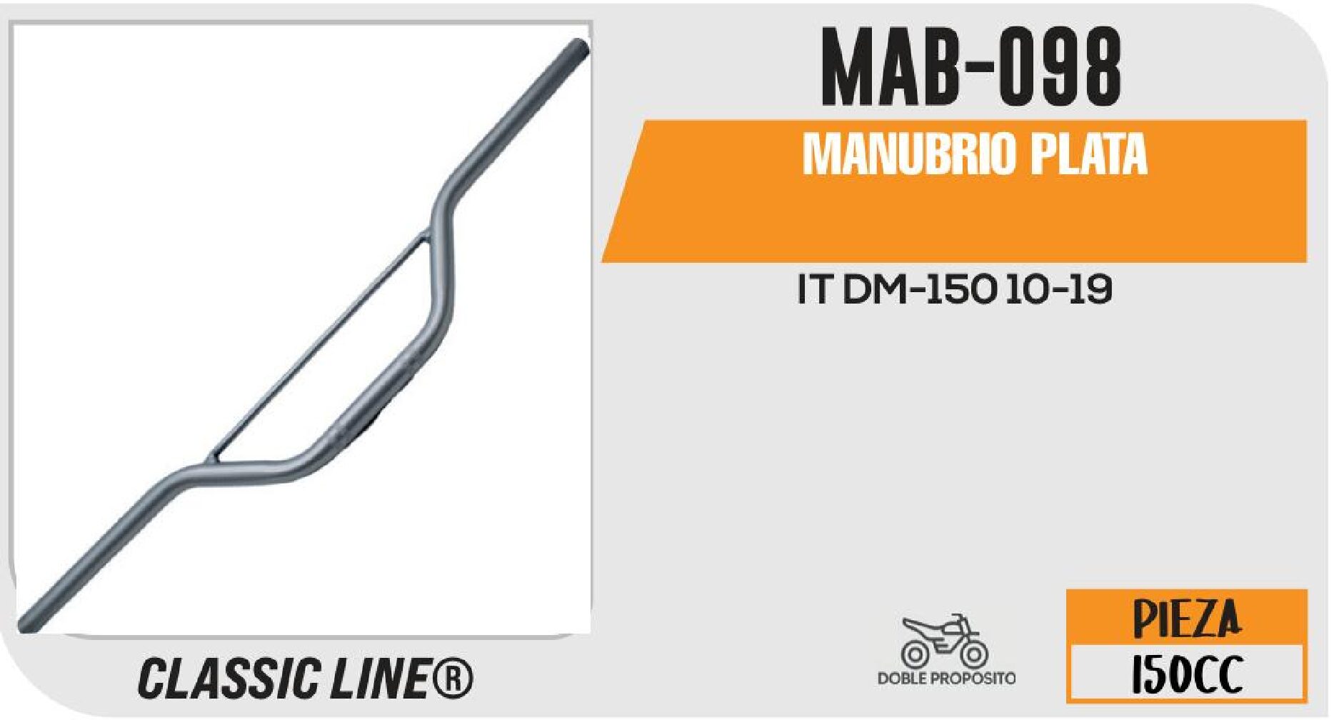 MANUBRIO PLATA / MAB-098