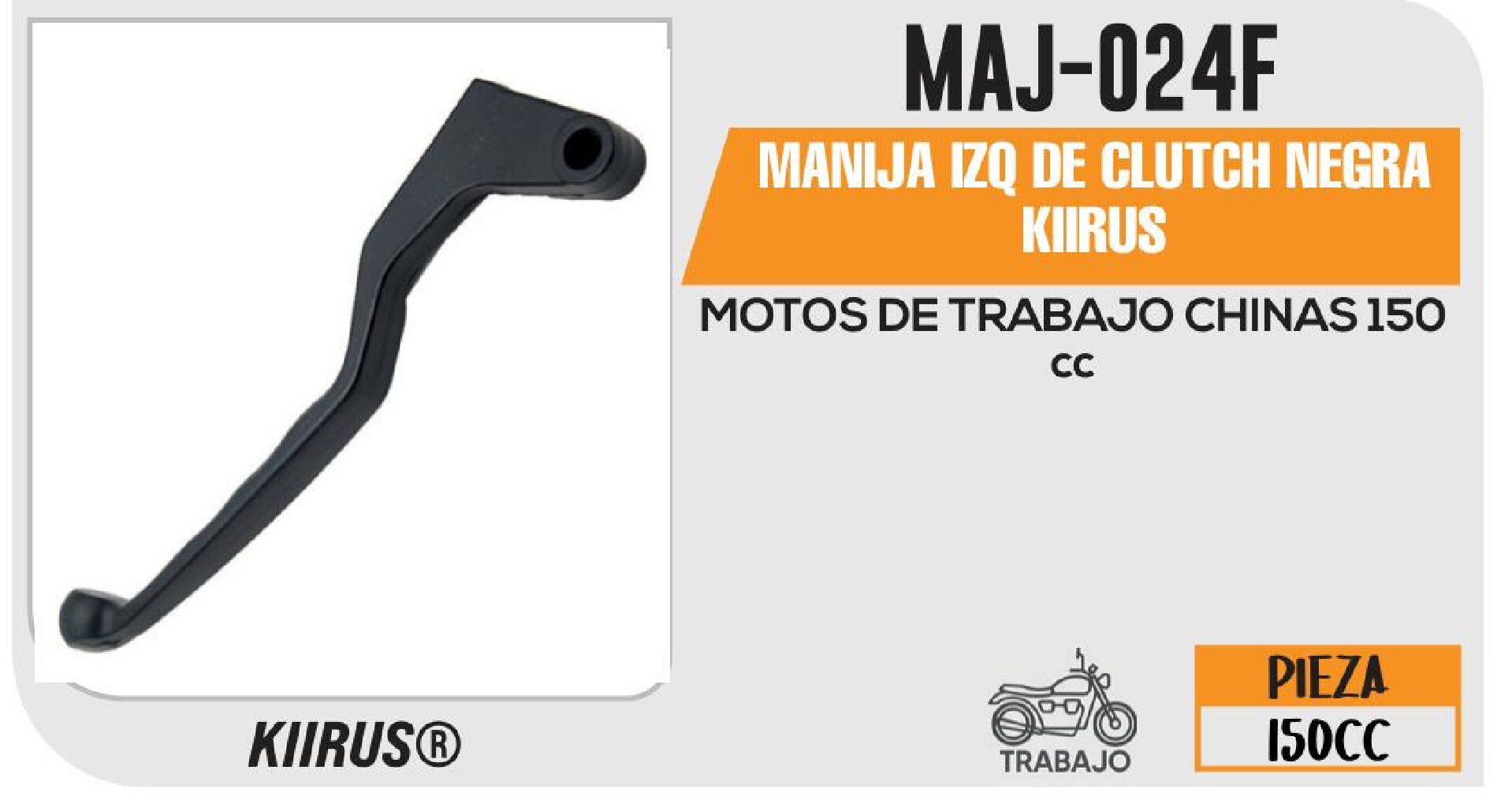 MANIJA IZQ DE CLUTCH NEGRA KIIRUS / MAJ-024F