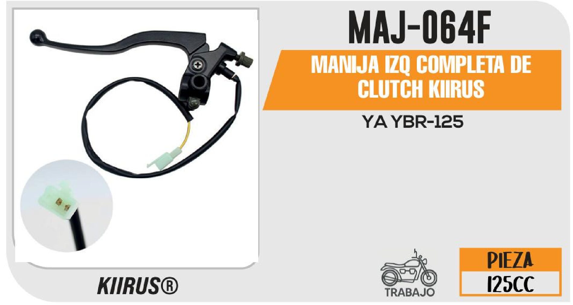 MANIJA IZQ COMPLETA DE CLUTCH KIIRUS / MAJ-064F