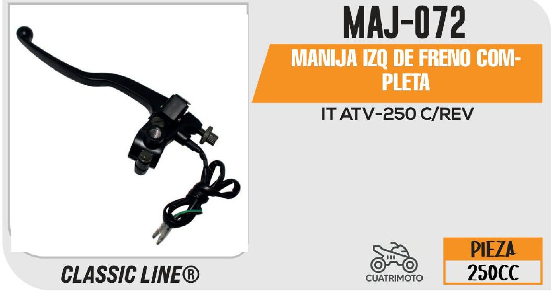 MANIJA IZQ DE FRENO COMPLETA / MAJ-072