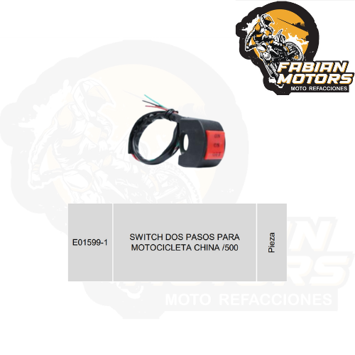 SWITCH DOS PASOS PARA MOTOCICLETA CHINA /500