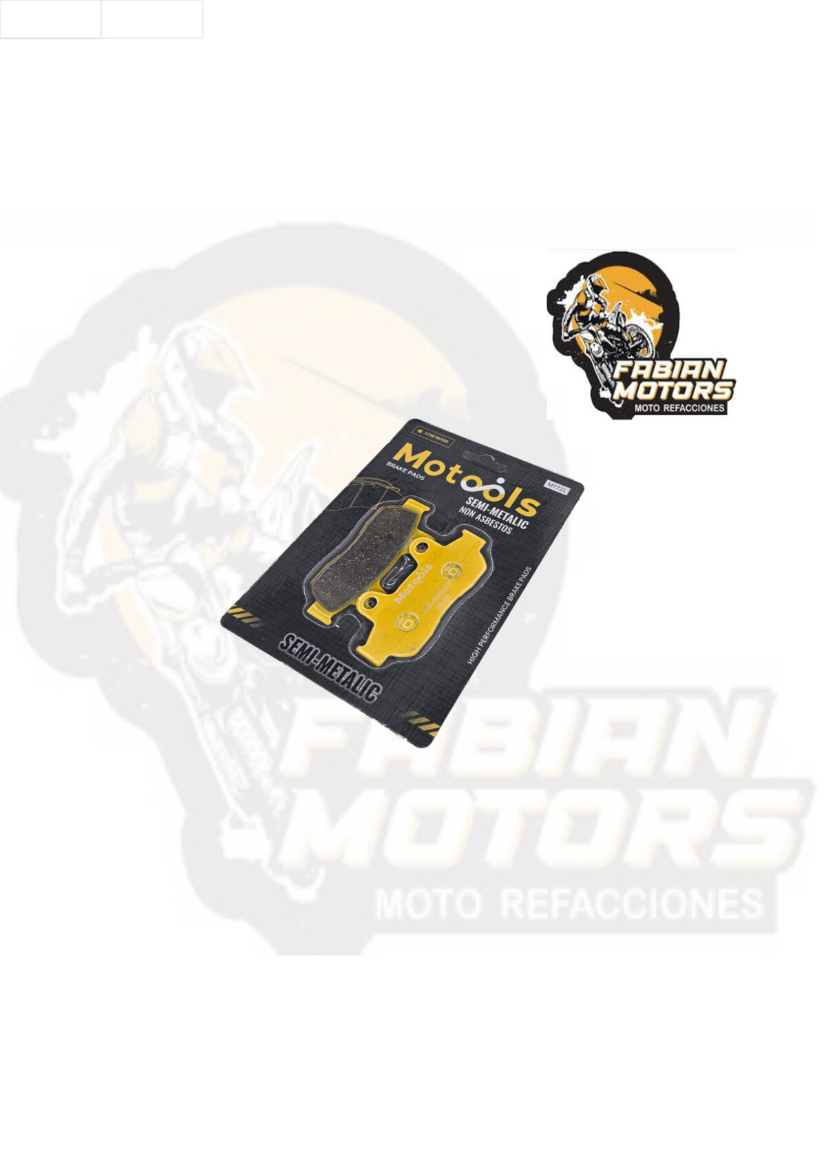 BALATAS DISCO DELANTERAS MOTOOLS (721) P/ ELITE 125 (JUEGO)