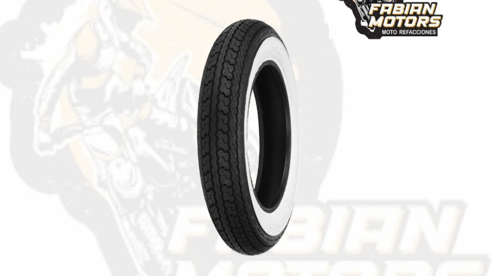 LLANTA SHINKO 3.50-10 REINF. 59J 6PR TL WW SR550 (CARA BLANCA)