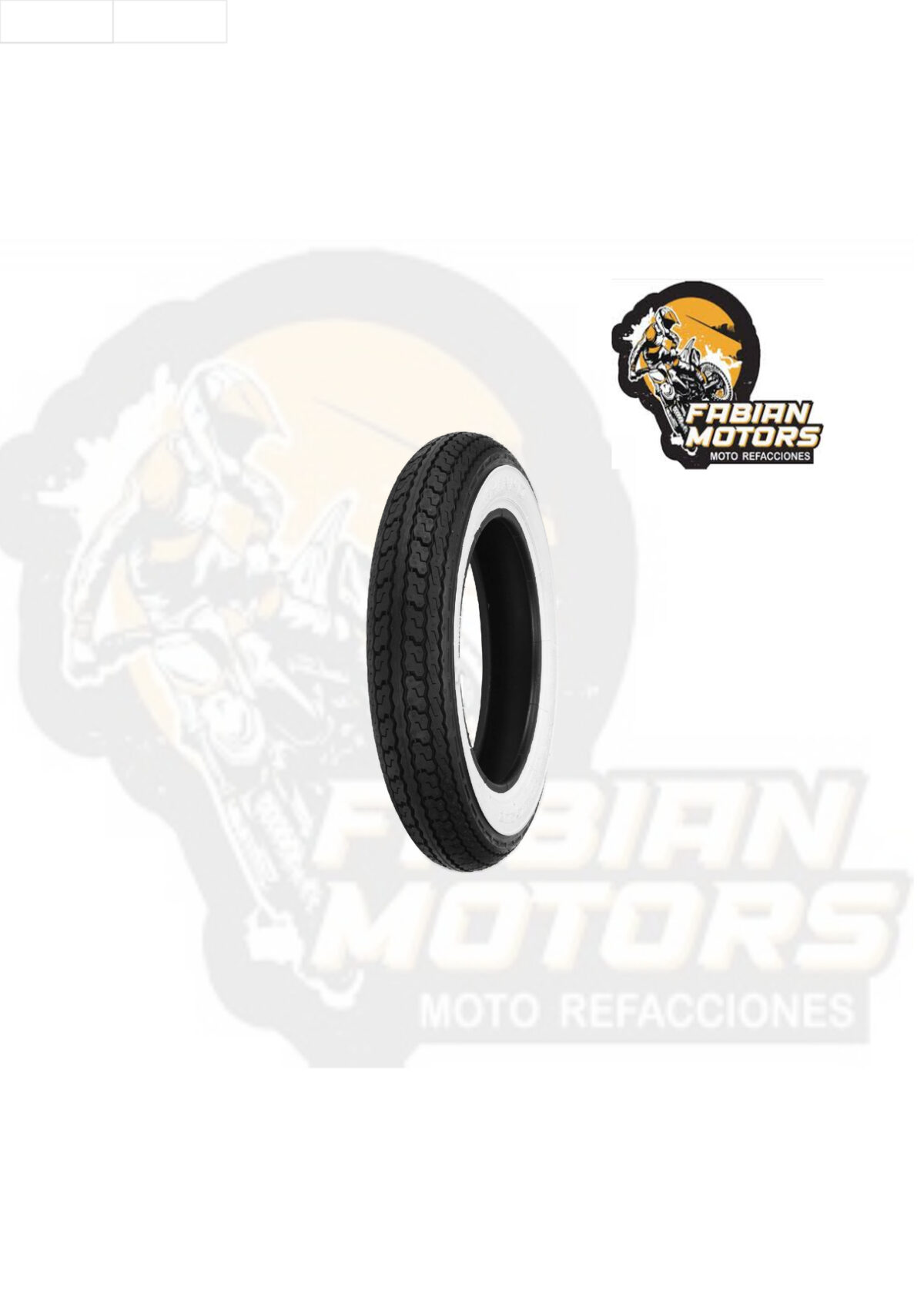 LLANTA SHINKO 3.50-10 REINF. 59J 6PR TL WW SR550 (CARA BLANCA)