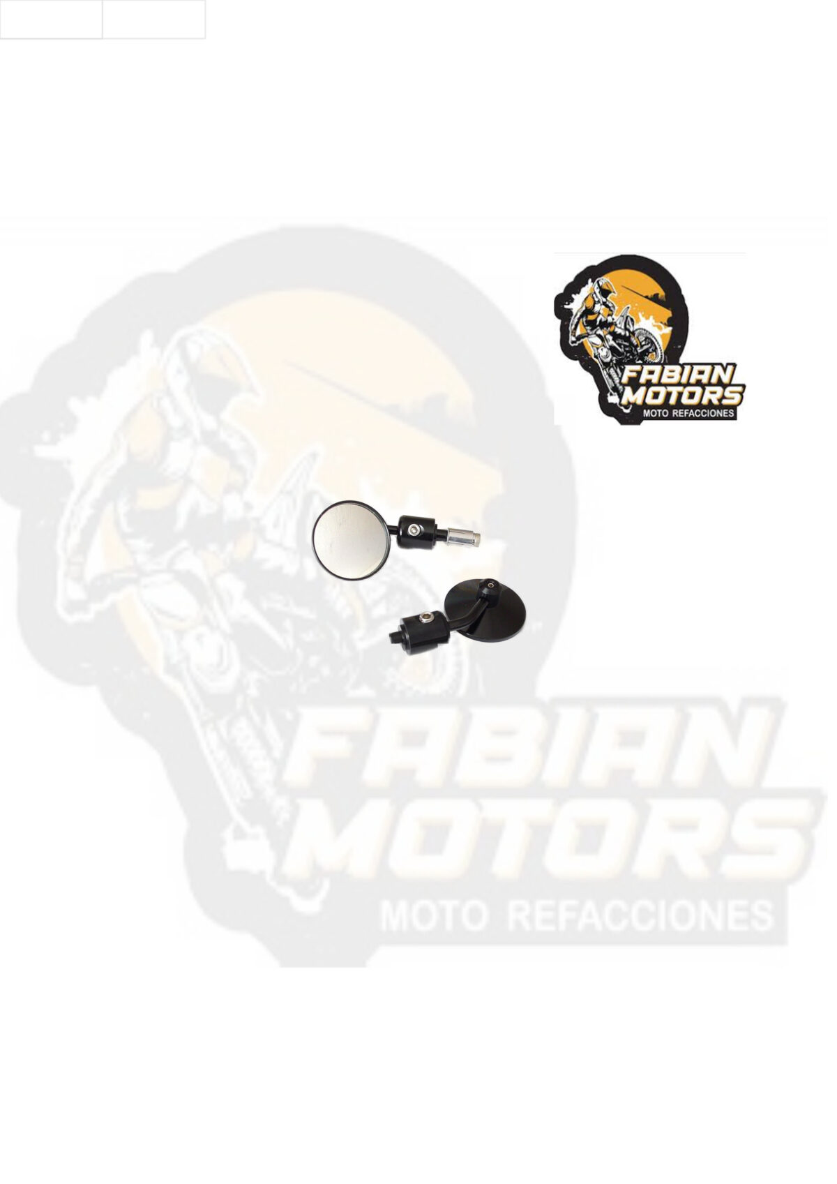 ESPEJO UNIVERSAL ALUMINIO REDONDO TIPO CAFÉ RACER NEGRO 020 (PAR)