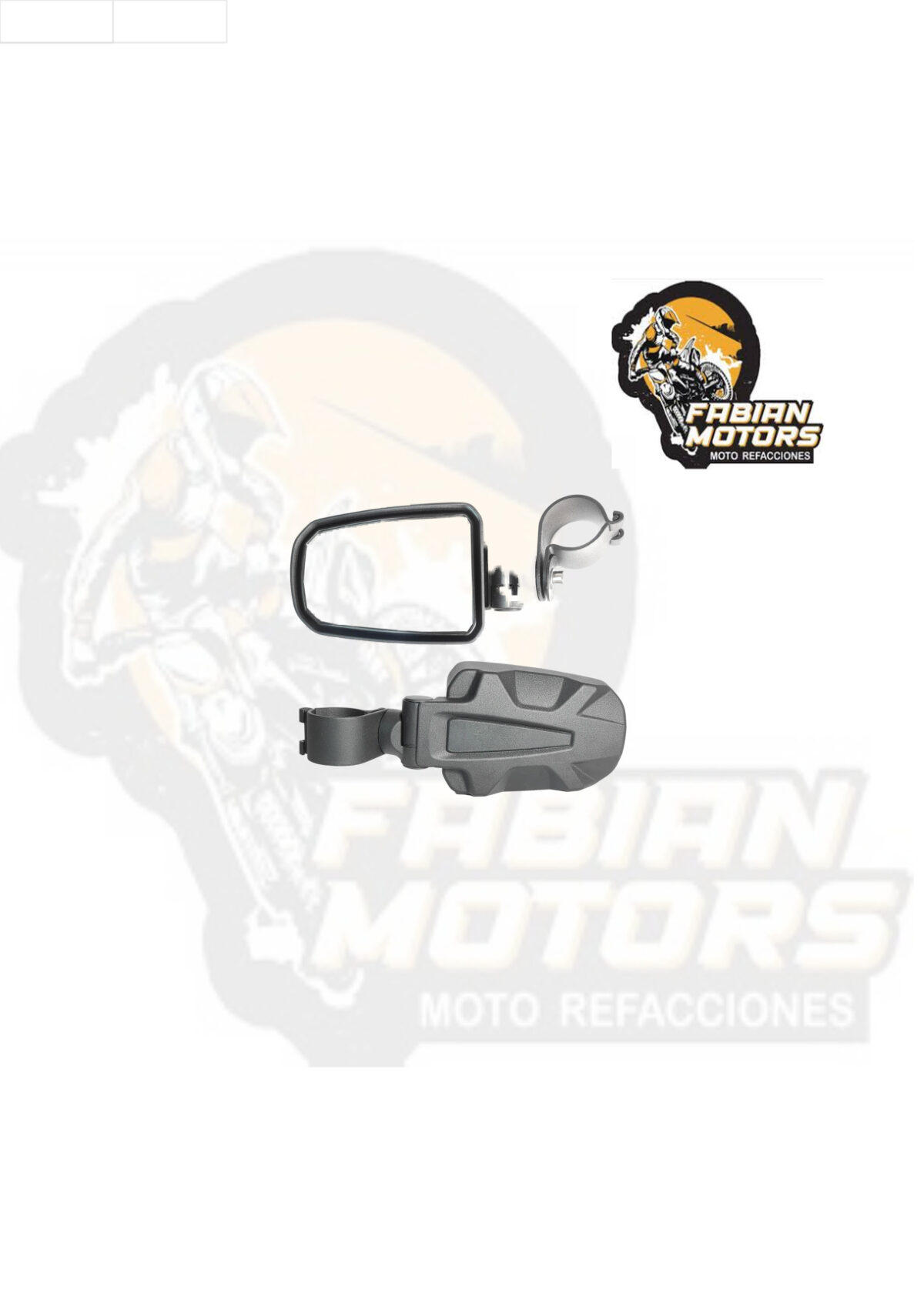 ESPEJO UTV ALUMINIO NEGRO 15.5x10cm 1.75"-2" SF-UTV-21 (PAR)