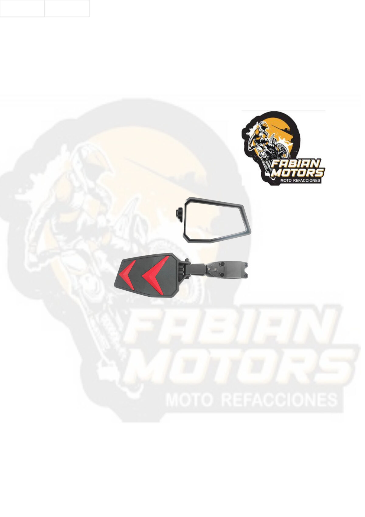 ESPEJO UTV ALUMINIO/PLASTICO NEGRO 15.5x10cm 1.75"-2" SF-UTV-19 (PAR)
