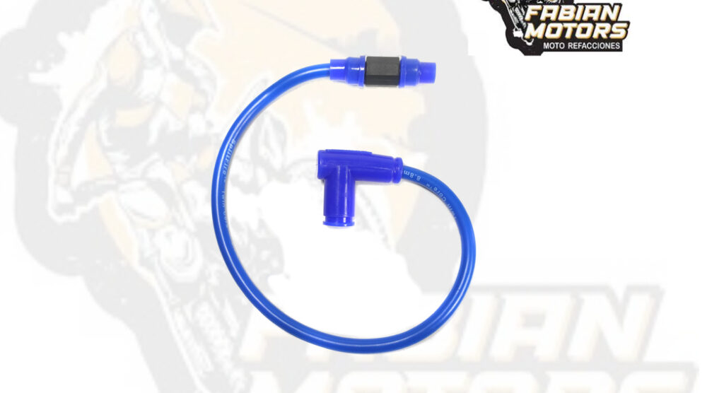 109-000085-1 CABLE BUJIA 12V CAPUCHON 90° UNIVERSAL AZUL