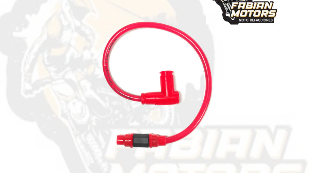 109-000087-1 CABLE BUJIA 12V CAPUCHON 90° ROJO