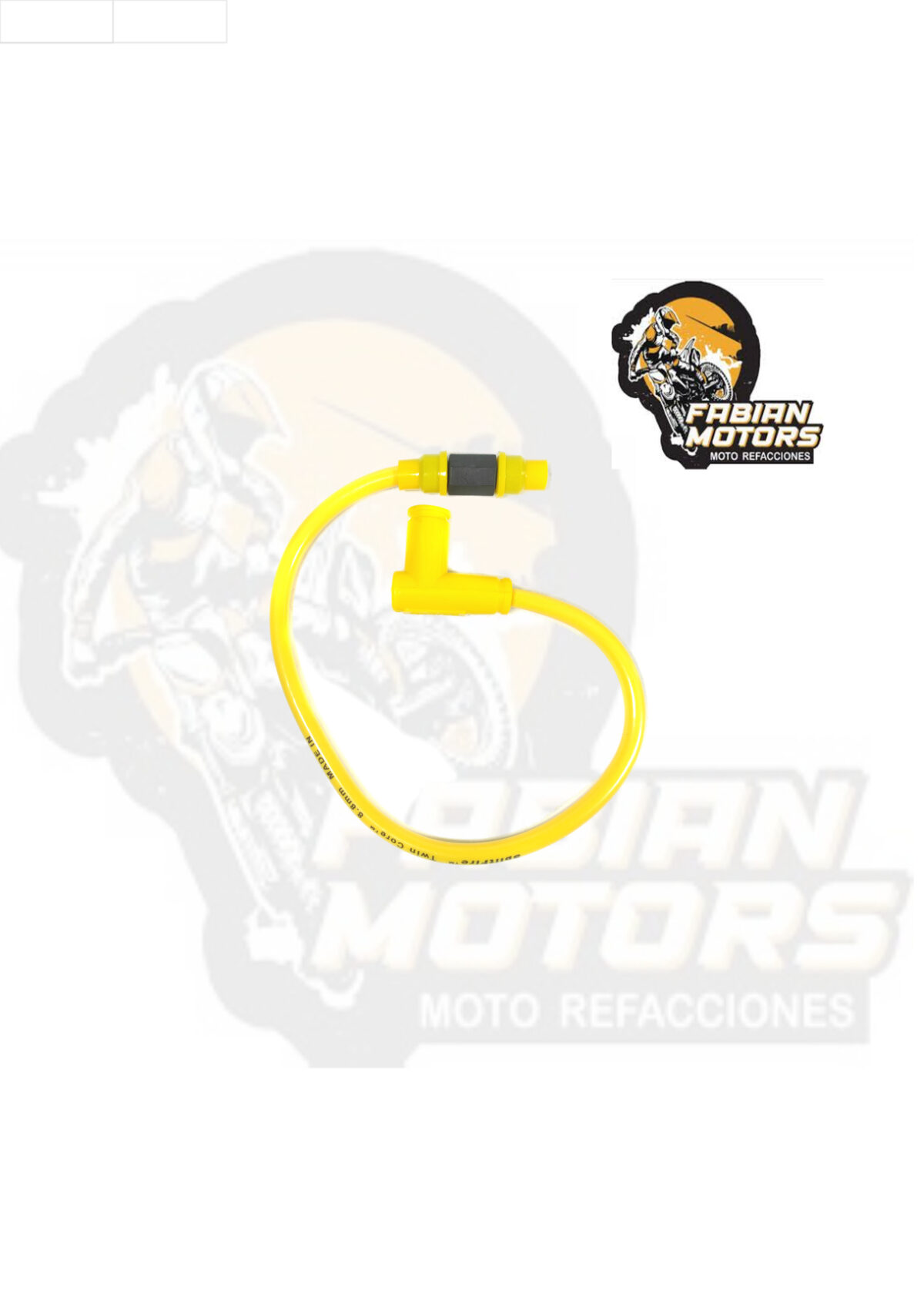 CABLE BUJIA 12V CAPUCHON 90° AMARILLO RACING