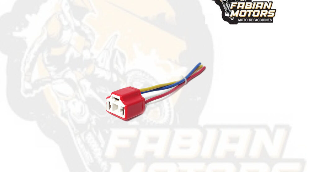 110-000001-1 PORTA FOCO 12V BASE H4 ROJA (SOCKET) (PRECIO POR PIEZA) (VENTA MINIMA 10 PIEZAS)