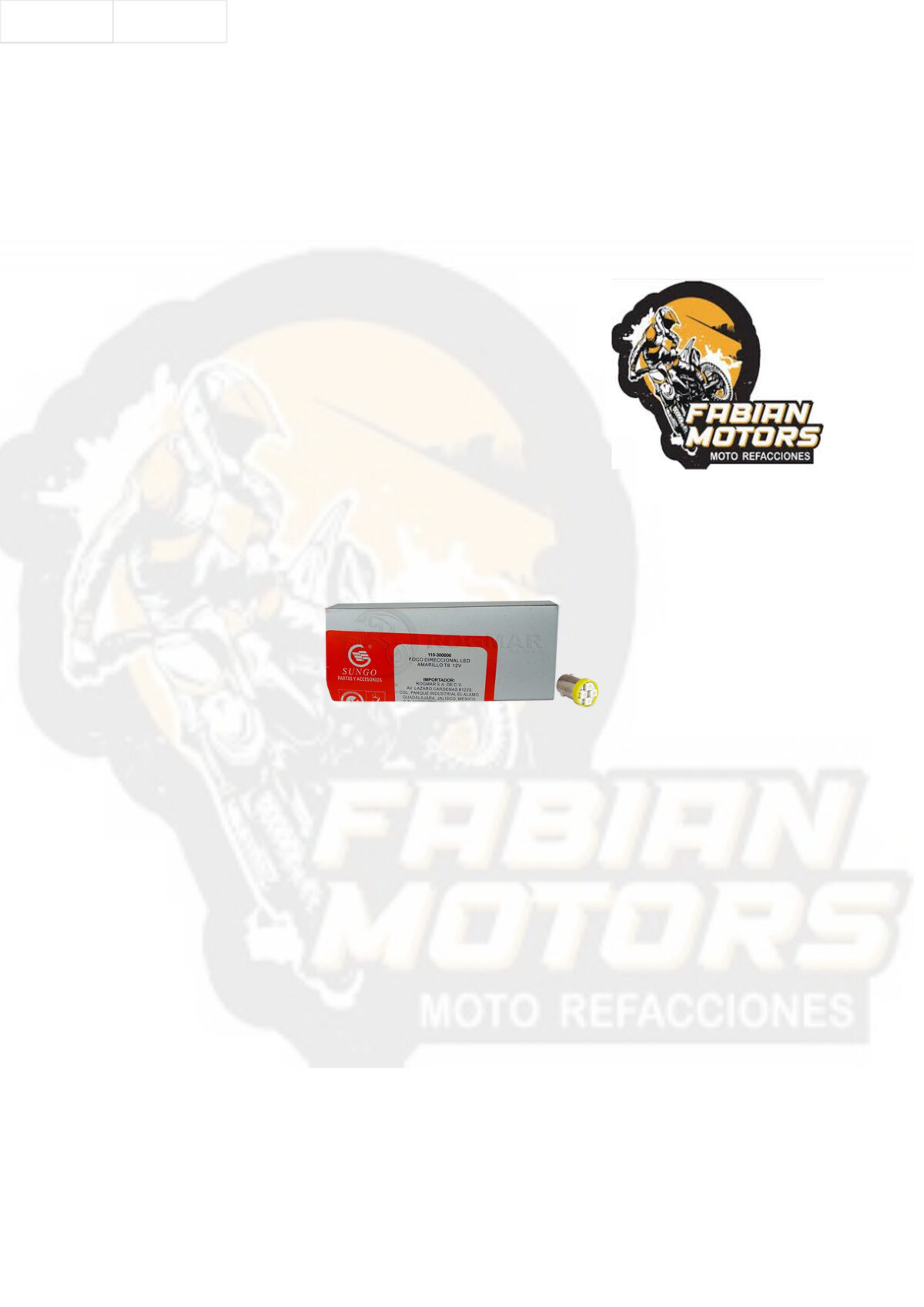 110-300000-1 FOCO AUXILIAR DE FARO Y LUZ TABLERO AMARILLO LED 10W T8 ( VENTA MINIMA 10 PIEZAS ) ( PRECIO POR PIEZA )