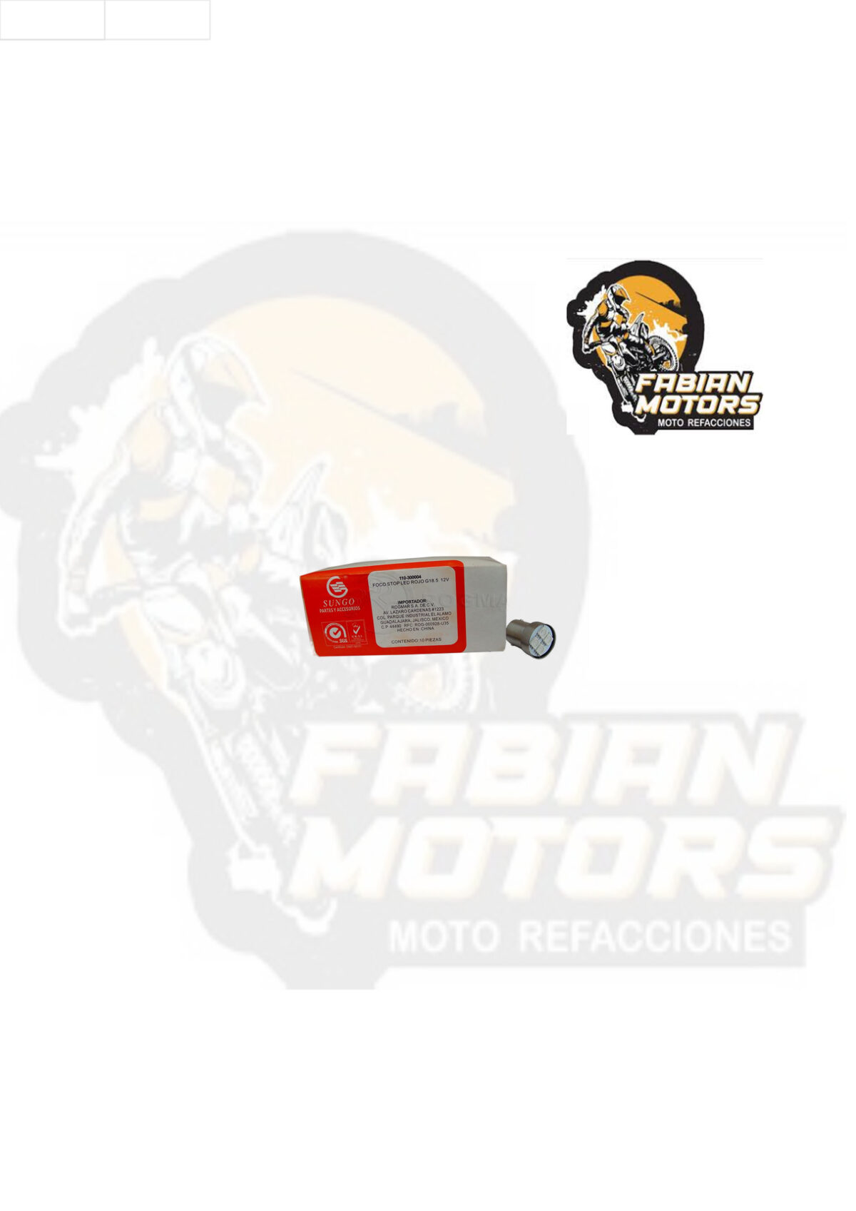 FOCO STOP LED ROJO 12V G18.5 ( VENTA MINIMA 10 PIEZAS ) ( PRECIO POR PIEZA )