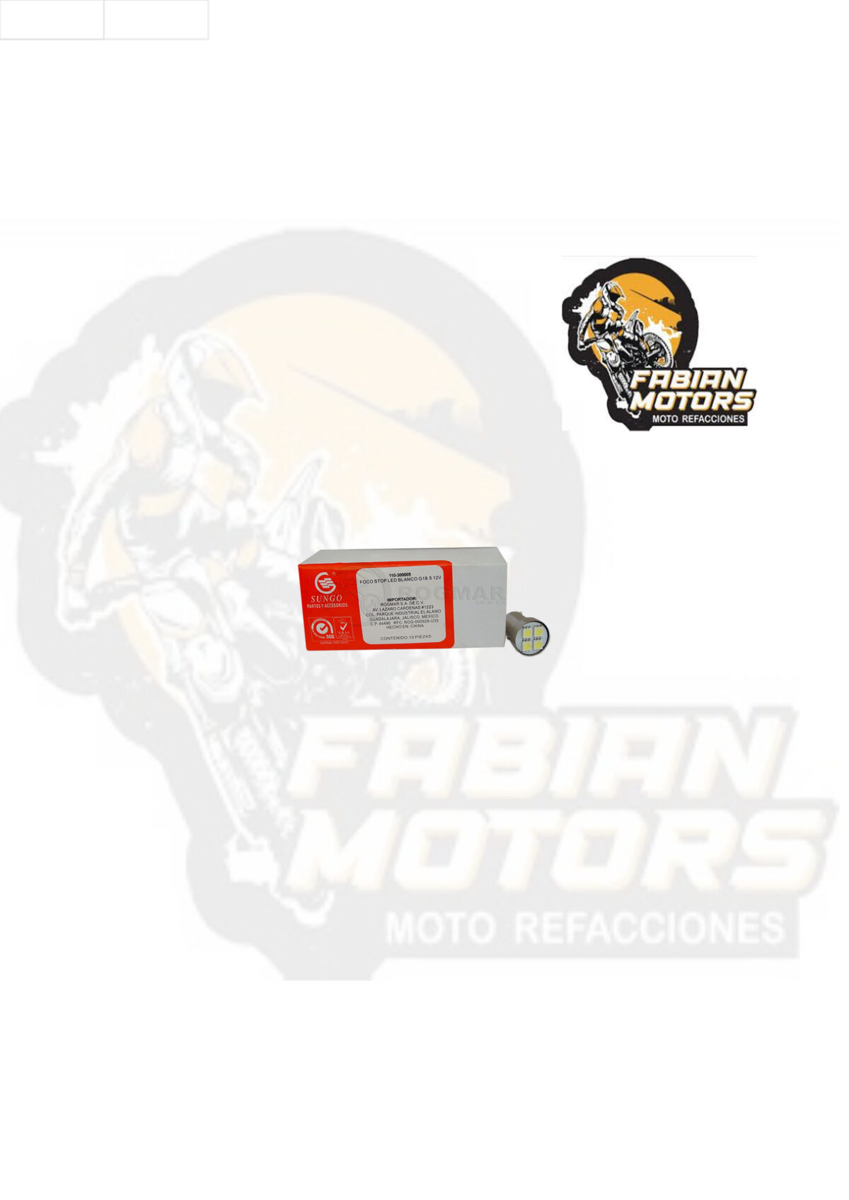 FOCO STOP LED BLANCO 12V G18.5 ( VENTA MINIMA 10 PIEZAS ) ( PRECIO POR PIEZA )