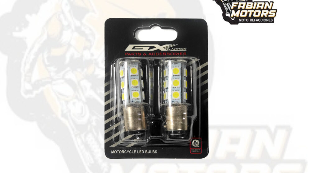 FOCO STOP TRASERO LED 2 POLOS LUZ BLANCA 12V BA15D A-001 (COMPRA MINIMA POR BLISTER) (BLISTER C/ 2 PIEZAS ) (PRECIO POR PIEZA)