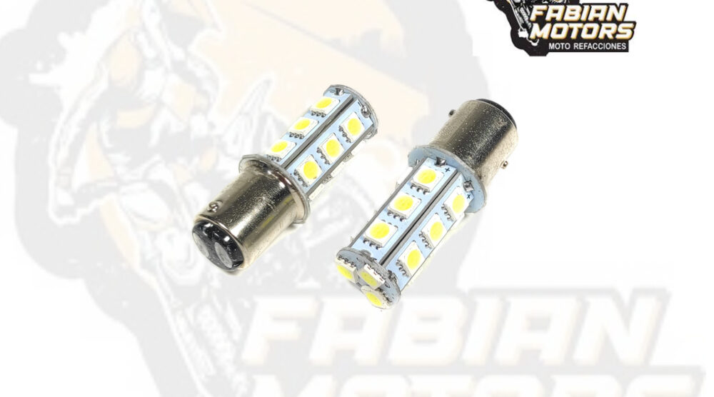FOCO STOP TRASERO LED 2 POLOS LUZ BLANCA 12V BAY15D A-001 ( VENTA MINIMA POR BLISTER ) ( BLISTER C/ 2 PIEZAS ) ( PRECIO POR PIEZA )