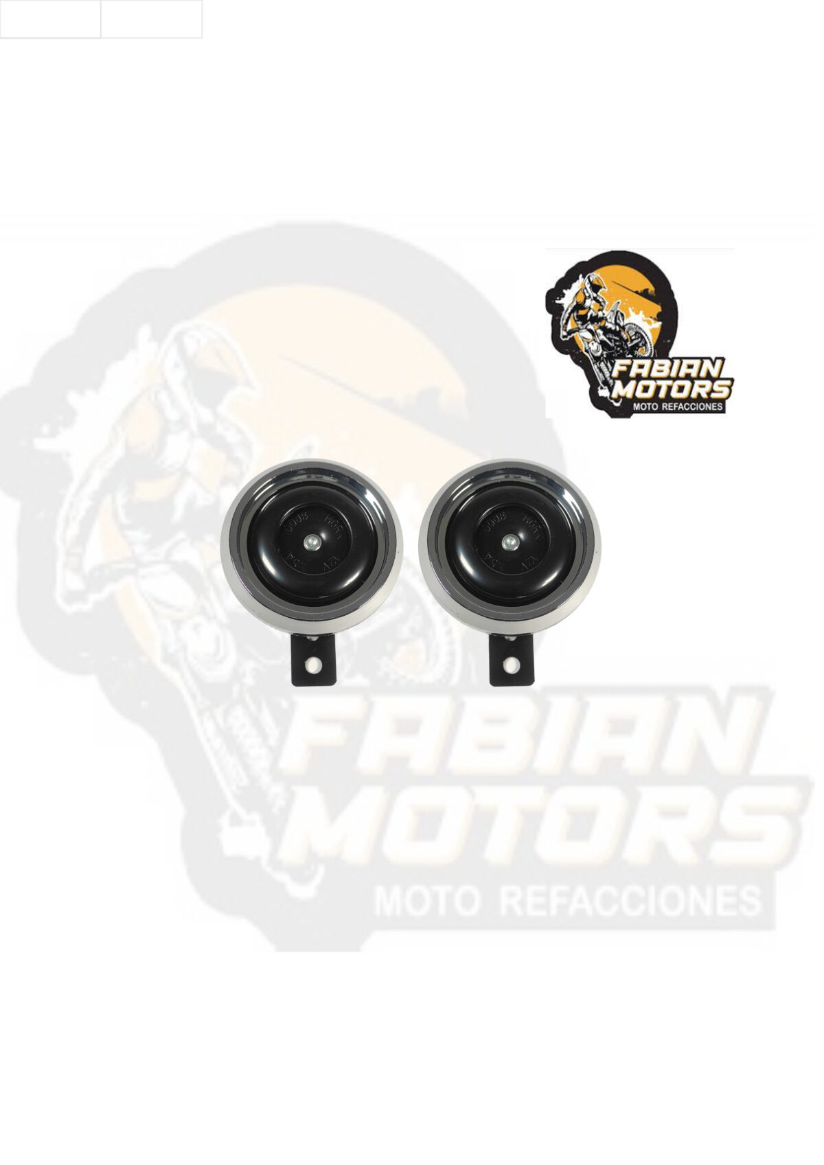 CLAXON DOBLE CON BASE 12V P/ FT-150 (JUEGO)