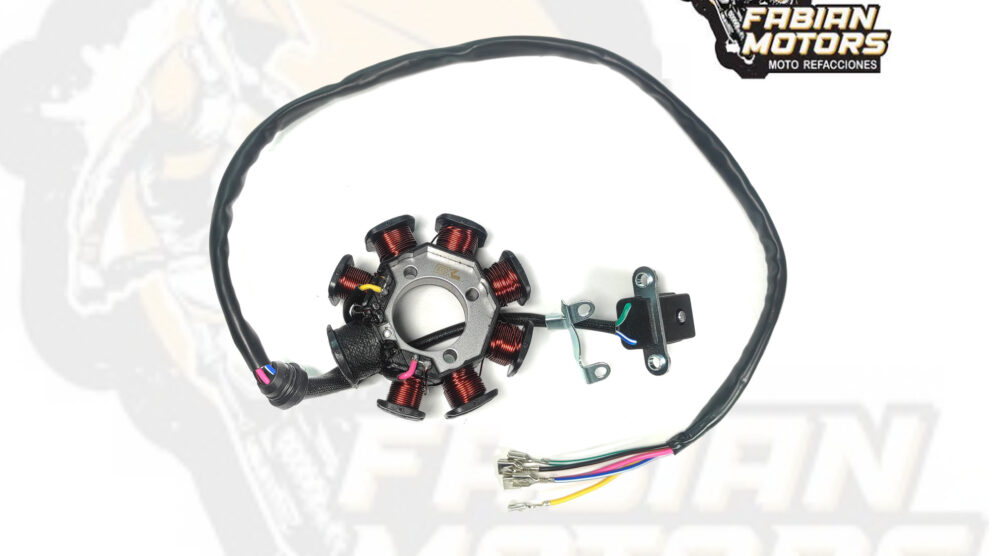 112-146004-1 ESTATOR COMPLETO 12V P/ DM-150 '10-'19, P/ DT-150 SPORT '17-'19, P/ FT-125TS '16-'18, P/ FT-150G '16-'18 (8 BOBINAS)