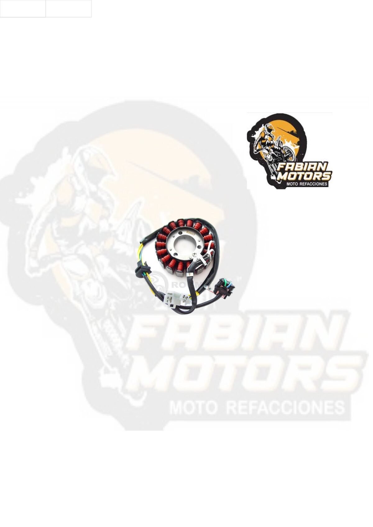 ESTATOR COMPLETO 12V SUNGO P/ GL-150 CARGO (18 BOBINAS)