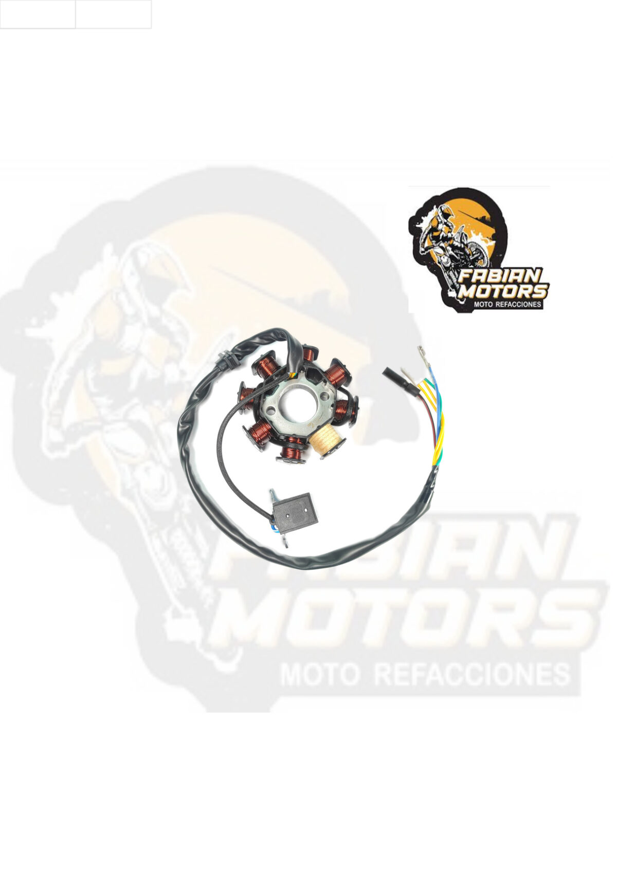 ESTATOR COMPLETO 12V P/ D125LT, P/ BIT-150, P/ W-150 '22-'23 (8 BOINAS)