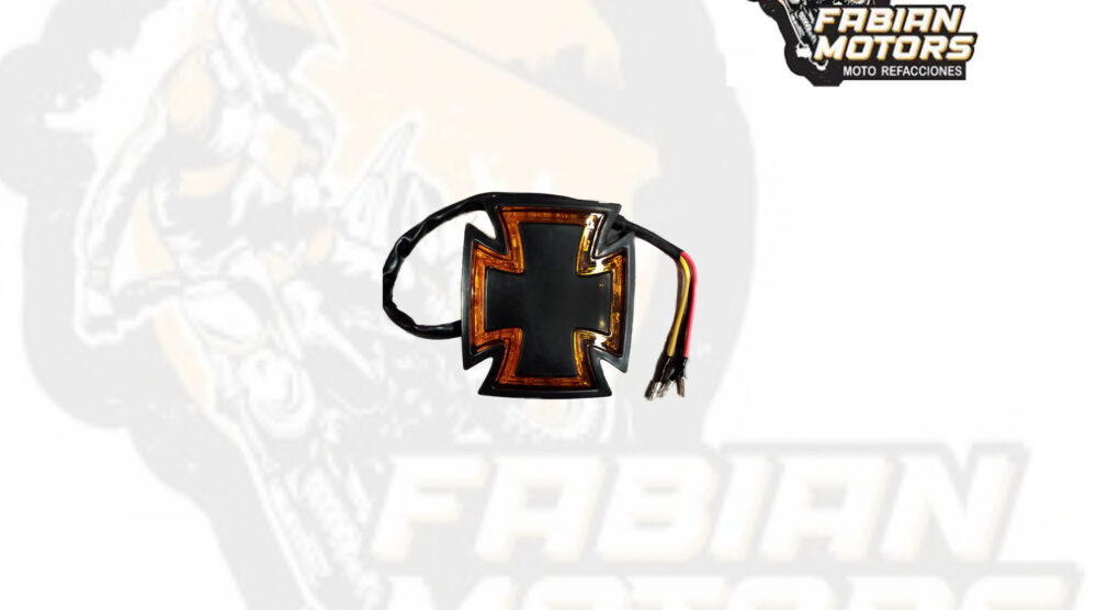 DIRECCIONAL TRASERA 12V 10W NEGRA TIPO CHOPPER (PIEZA)