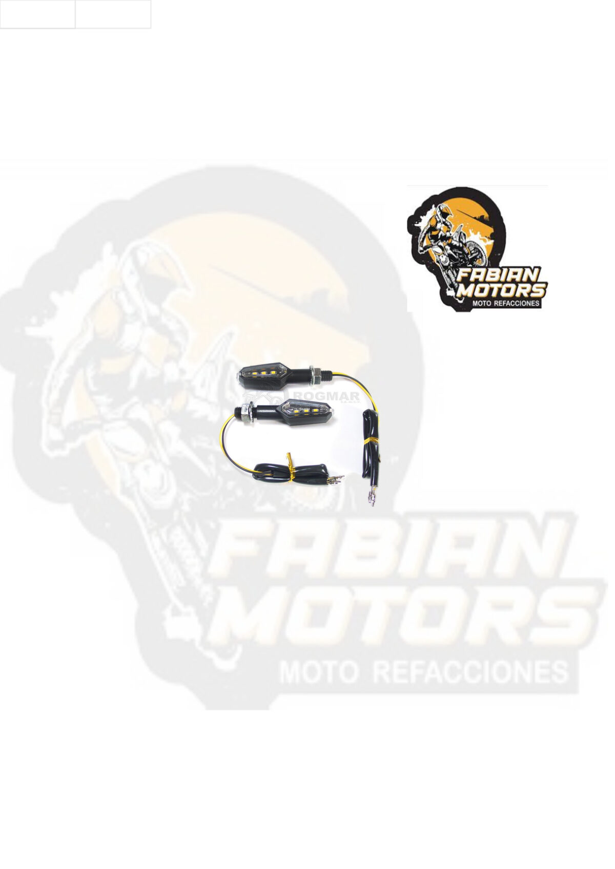 DIRECCIONAL UNIVERSAL 12V NEGRA 3 LEDS FRONTAL, 6 LEDS POSTERIOR A-08 (PAR)