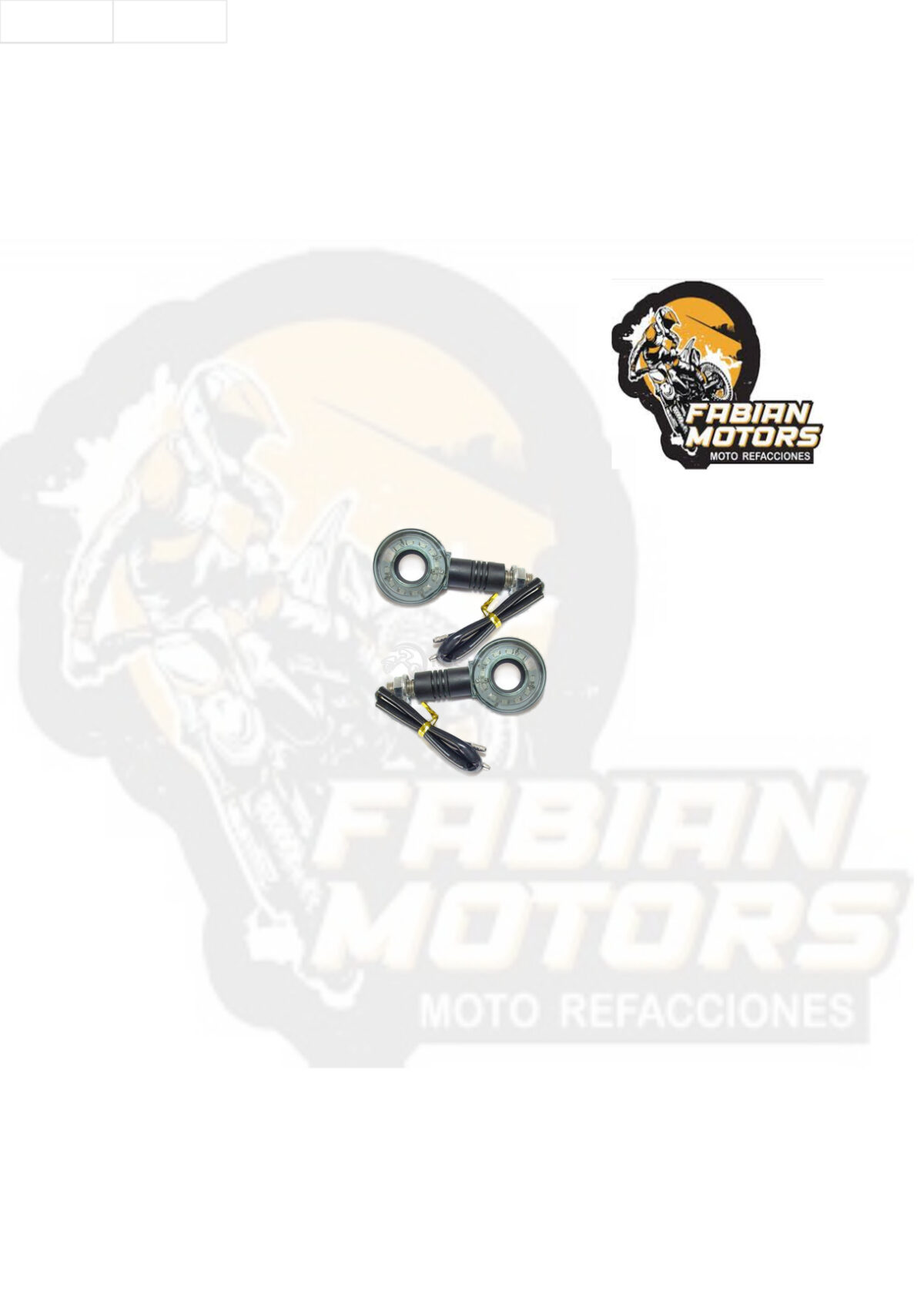 DIRECCIONAL UNIVERSAL 12V 12 LEDS LUZ AMBAR REDONDO A-02 (PAR)