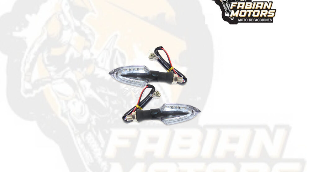 DIRECCIONAL UNIVERSAL 12V 15 LEDS MINI FLECHA FIBRA DE CARBON (PAR)
