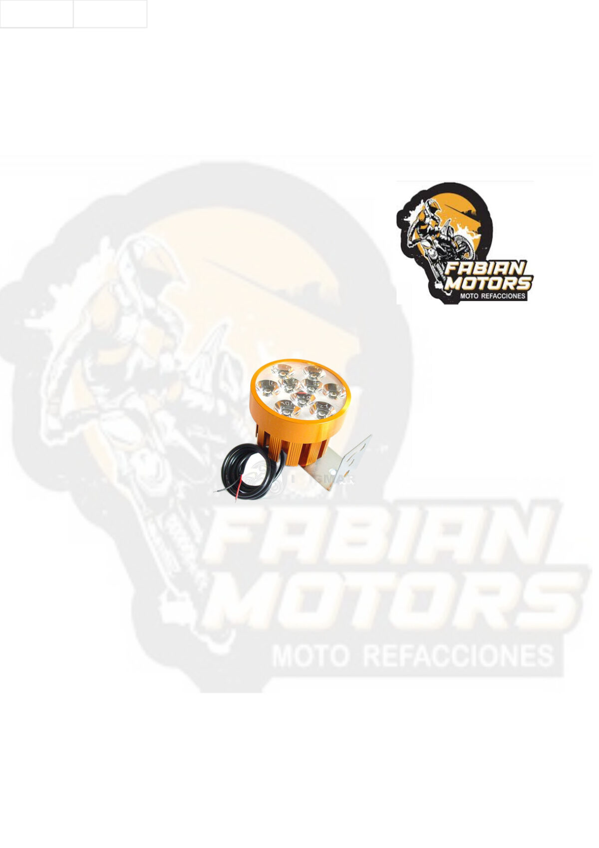 FARO AUXILIAR CON BASE DORADA 12V 20W SG-119
