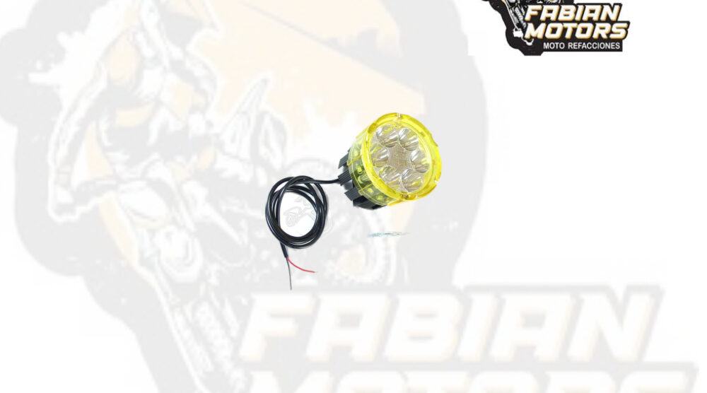 113-000043-1 FARO AUXILIAR CON BASE AMARILLA TRANSPARANTE/CROMO 12V 20W SG-115A