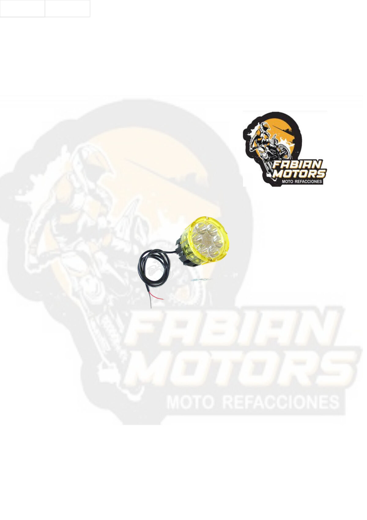 FARO AUXILIAR CON BASE AMARILLA TRANSPARANTE/CROMO 12V 20W SG-115A