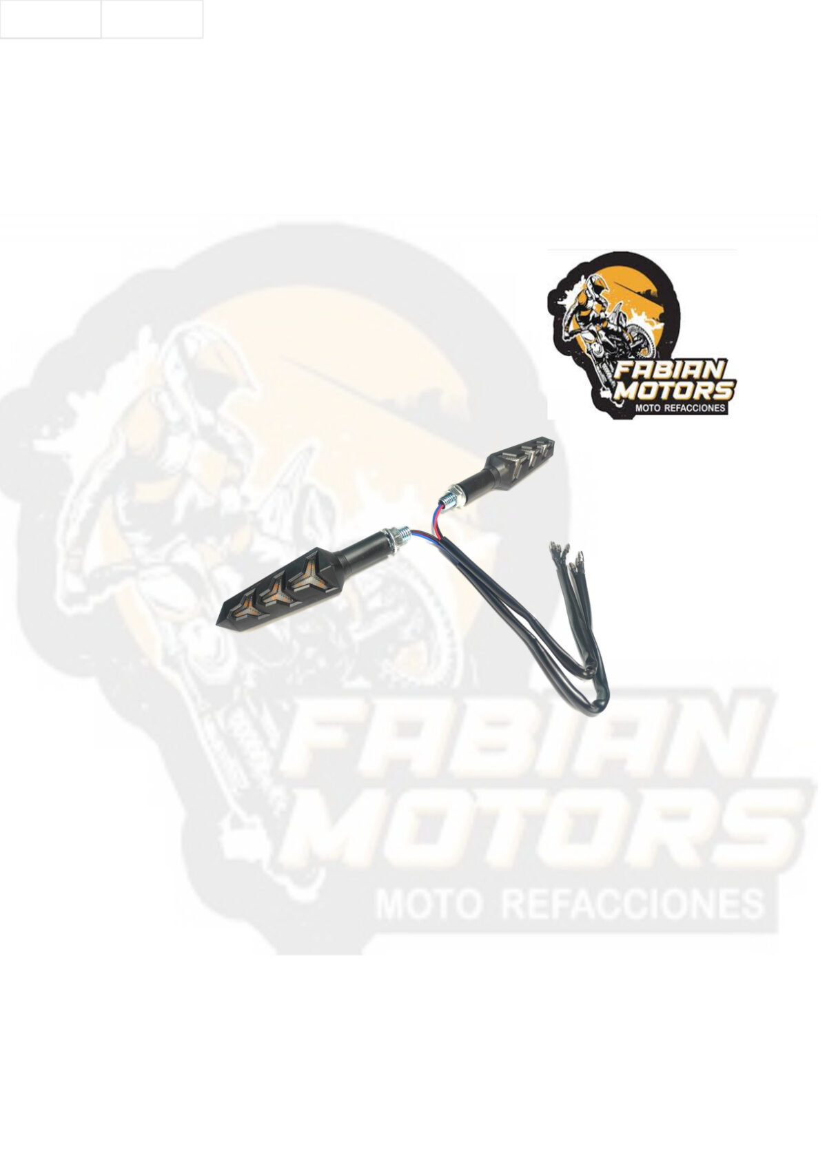 DIRECCIONAL FLECHAS 4 LED 12V LUZ AMARILLA SECUENCIAL UNIVERSAL A-24 (PAR)