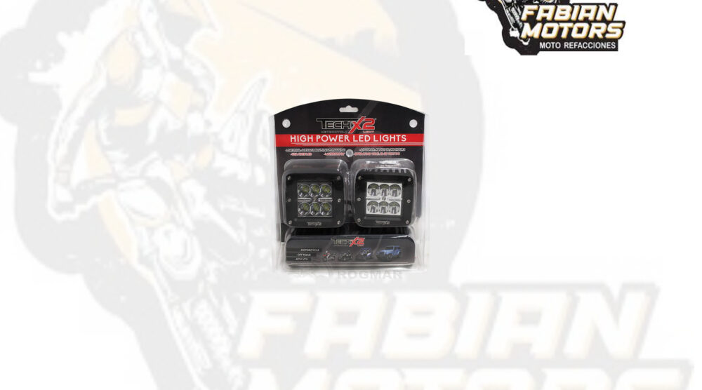 113-001001-1 FARO 6 LEDS CUADRADO 3" 18W 9-32V 1260 LUMENS NEGRO (JUEGO)