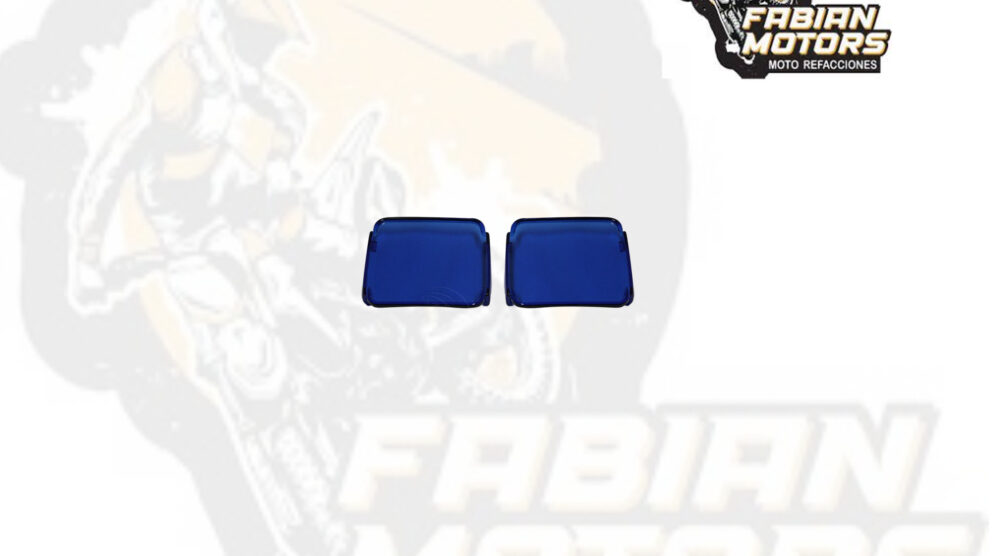 MICA PLASTICO AZUL PARA FARO CUADRADO 3" TECHX2  (PIEZA)