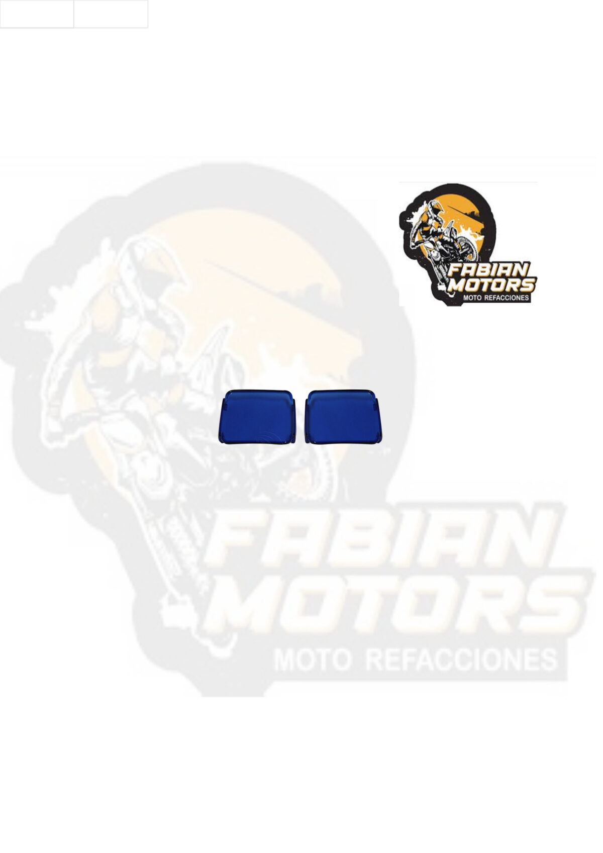MICA PLASTICO AZUL PARA FARO CUADRADO 3" TECHX2  (PIEZA)